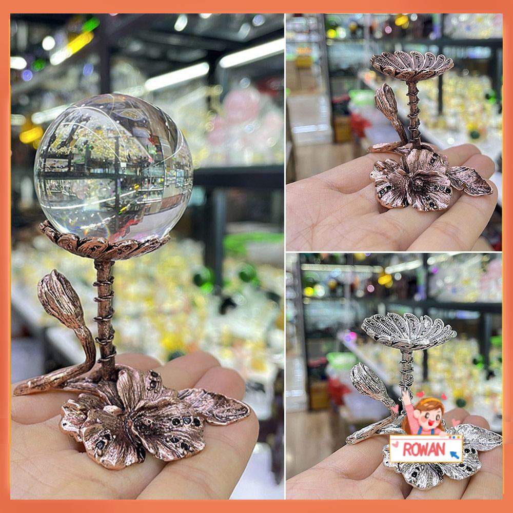 R-FLOWER Stand Holder Pajangan Bunga Ornamen Hadiah Kerajinan DIY Sphere Support Untuk Untuk Bola Kristal 4-6cm