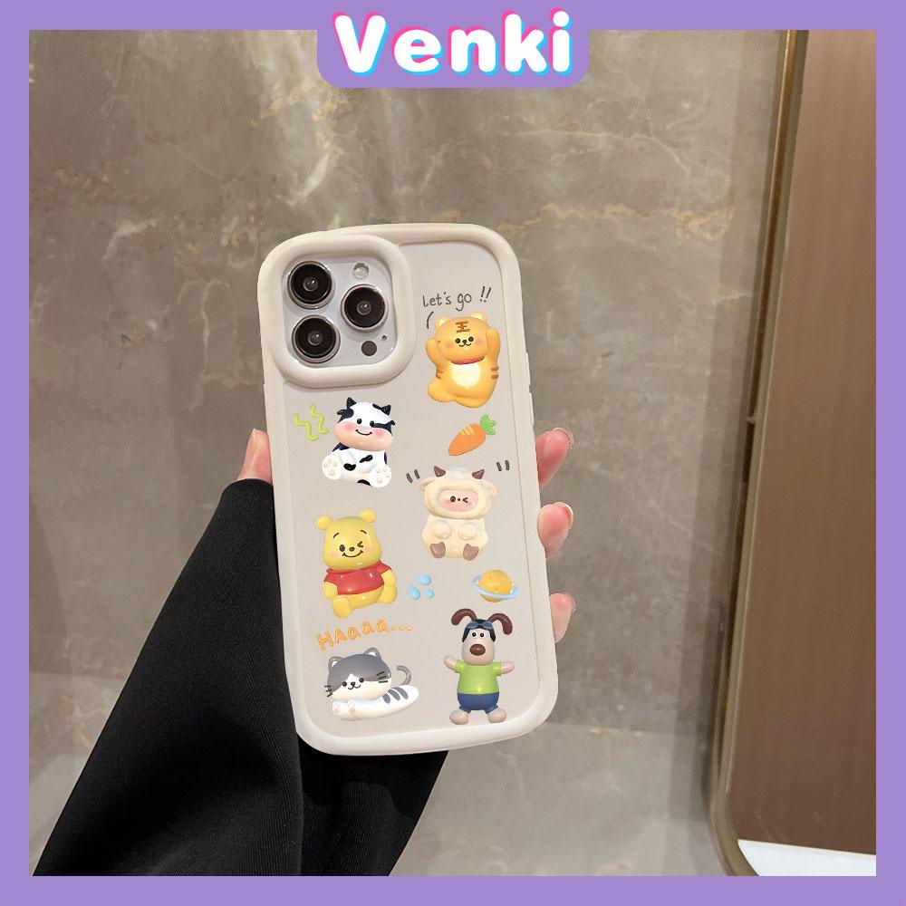 VENKI - Untuk iPhone 11 iPhone Case Matte Blister Soft Case Hitam Beige Shockproof Pelindung Kamera Lucu Kartun Kompatibel dengan iPhone14 13 Pro max 12 Pro Max xr xs max 7Plus 8Plus