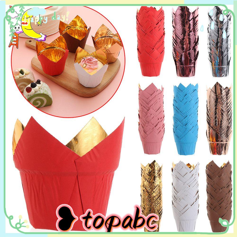 TOP 50pcs Cake Muffin Cups Home &amp; Kitchen Cake Tray Alat Kue Kering Cupcake Liners