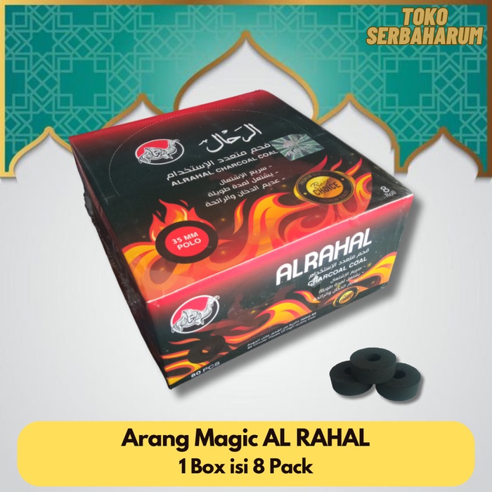 1 BOX ARANG MAGIC AL RAHAL Charcoal Coal Arang Bukhur Dupa Premium