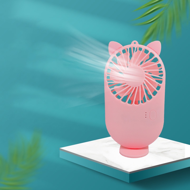 Kipas Angin Portable 2 in 1 Kipas Angin Cute Pocket Mini Fan USB Cooling / Fan Desktop Hand Held / Kipas Holder HP