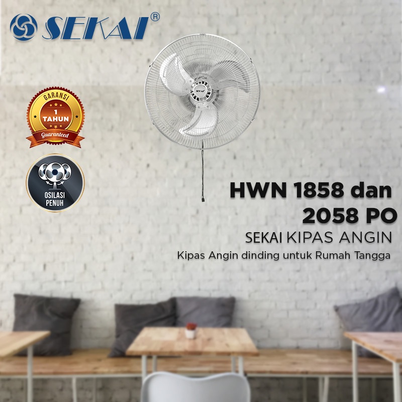 Sekai Kipas Angin Dinding 18 Inch HWN 1858 PO / HWN1858PO Wall Fan