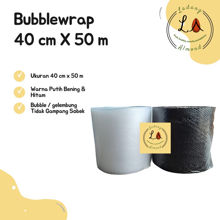 

Bubble Wrap Ukuran 40 cm X 50 m Khusus Gojek / Grab - Putih