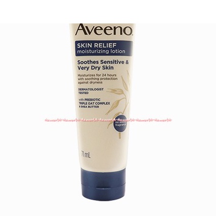 Aveeno Skin Relief Moisturizing Lotion Very Dry Skin 71ml Handbody Aveno Afeeno Hand Body Untuk Kulit Sangat Kering Afeno Krim