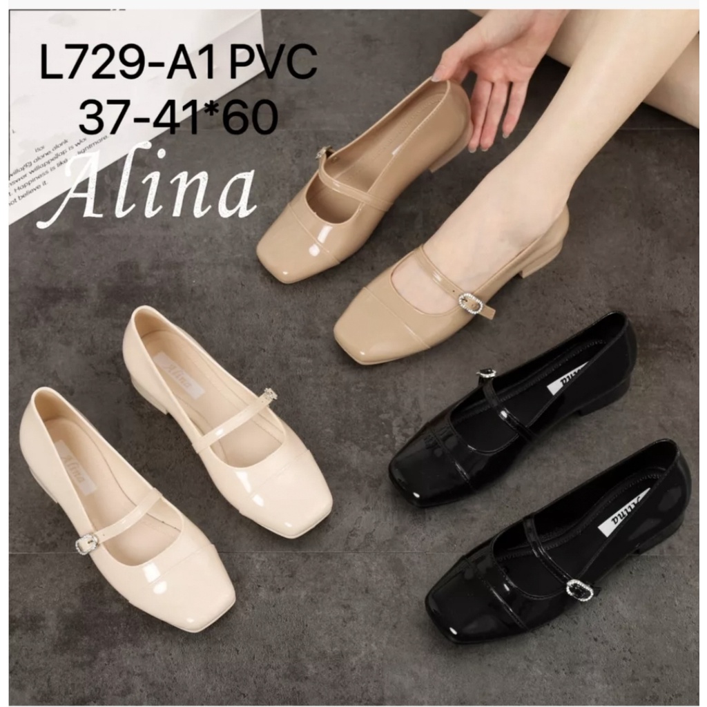 Sepatu Wanita Terbaru L 729 A1 Sepatu Pantofel Karet Jelly Import Kekinian AntiAir SPTWW