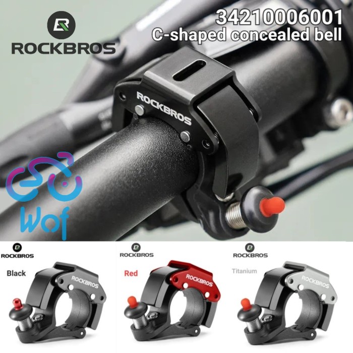 ROCKBROS 34210006001 C Shaped Concealed Bel Klakson Sepeda Lipat MTB Road Bike Horn Alloy Bell Invis