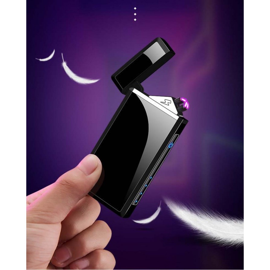906 USB Rechargeable Dual Plasma Flameless Lighter - Tilted Model