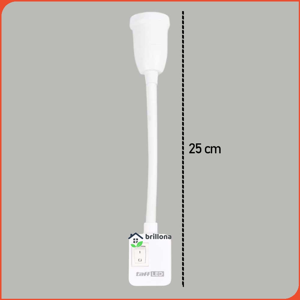 TaffLED Fitting Lampu Bohlam LED EU Plug with Switch 220V 25A E27 - HF-666