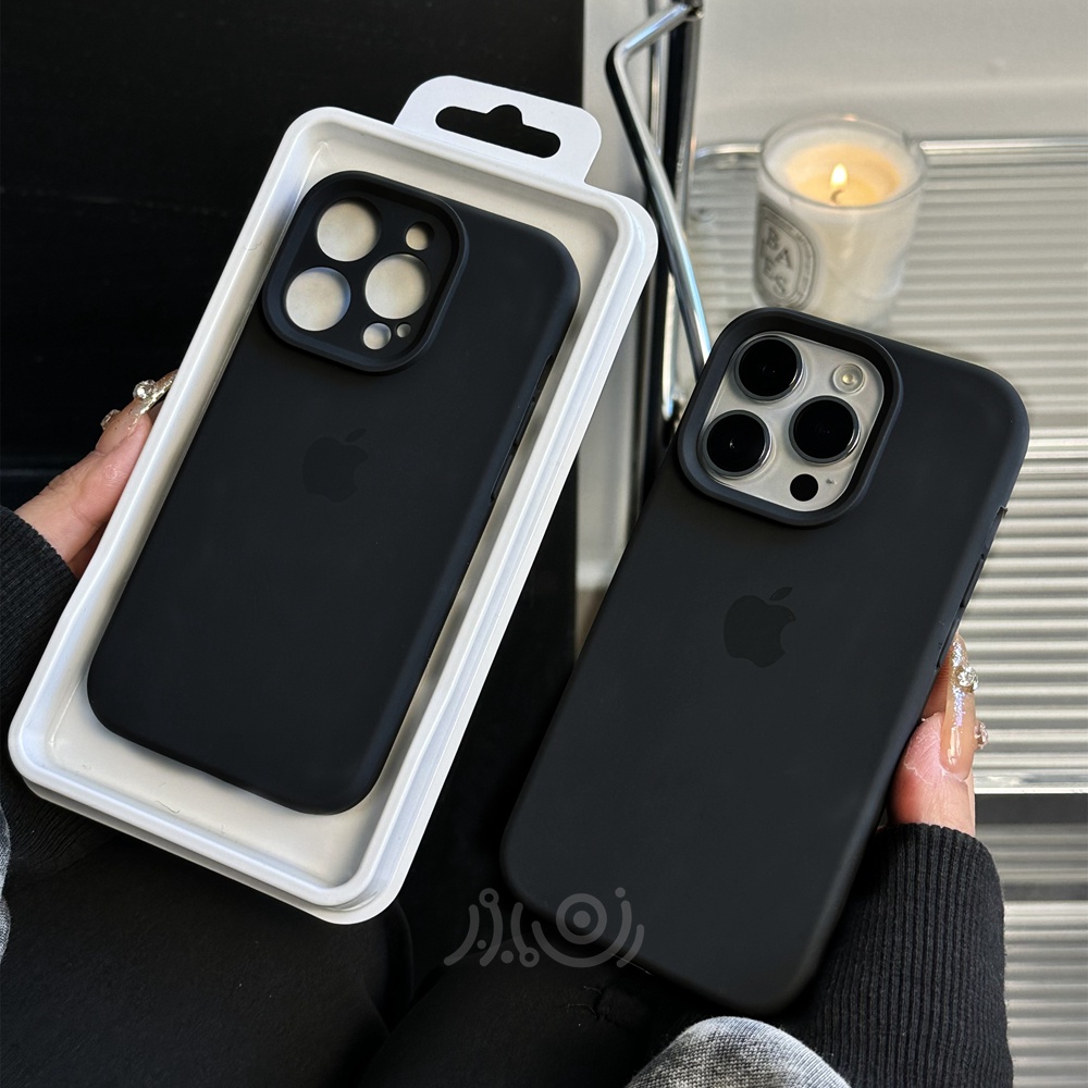 IPHONE Casing Silikon Cair Lembut Untuk Iphone11 12 13 14 Pro Max14 Plus Case Full Cover Shockproof Casing Penutup Belakang