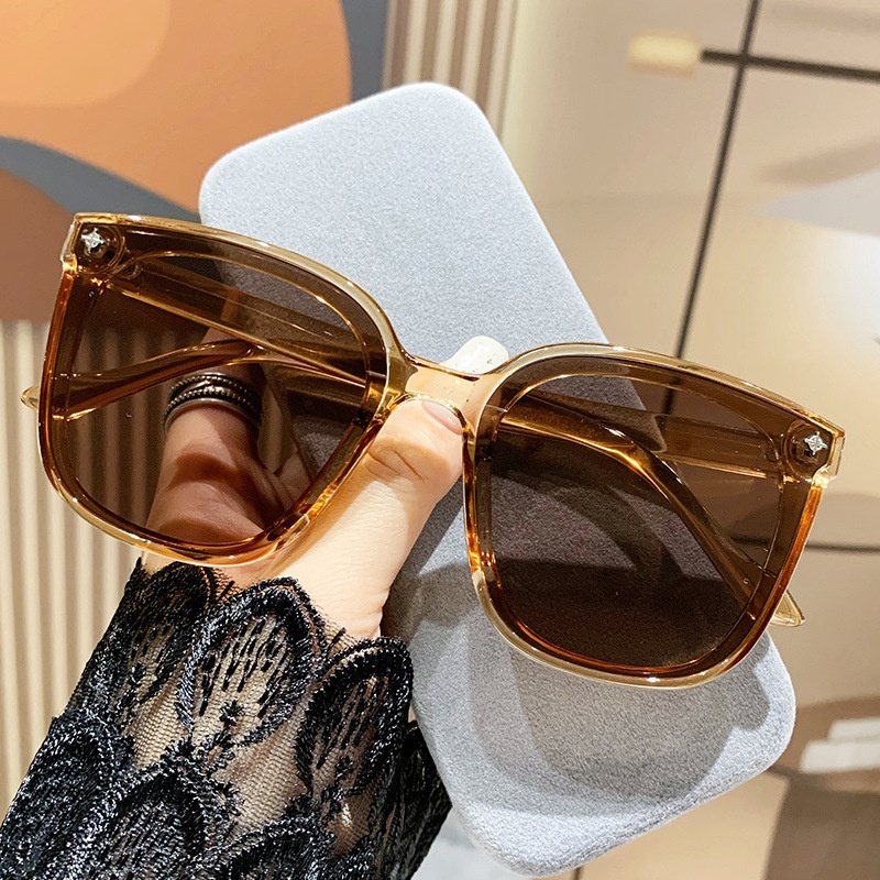 Klasik UV400 Perlindungan Kacamata Lensa Coklat Untuk Pria Wanita Unisex Gaya Vintage Square Frame Eyewear Chic Driving Eyewear