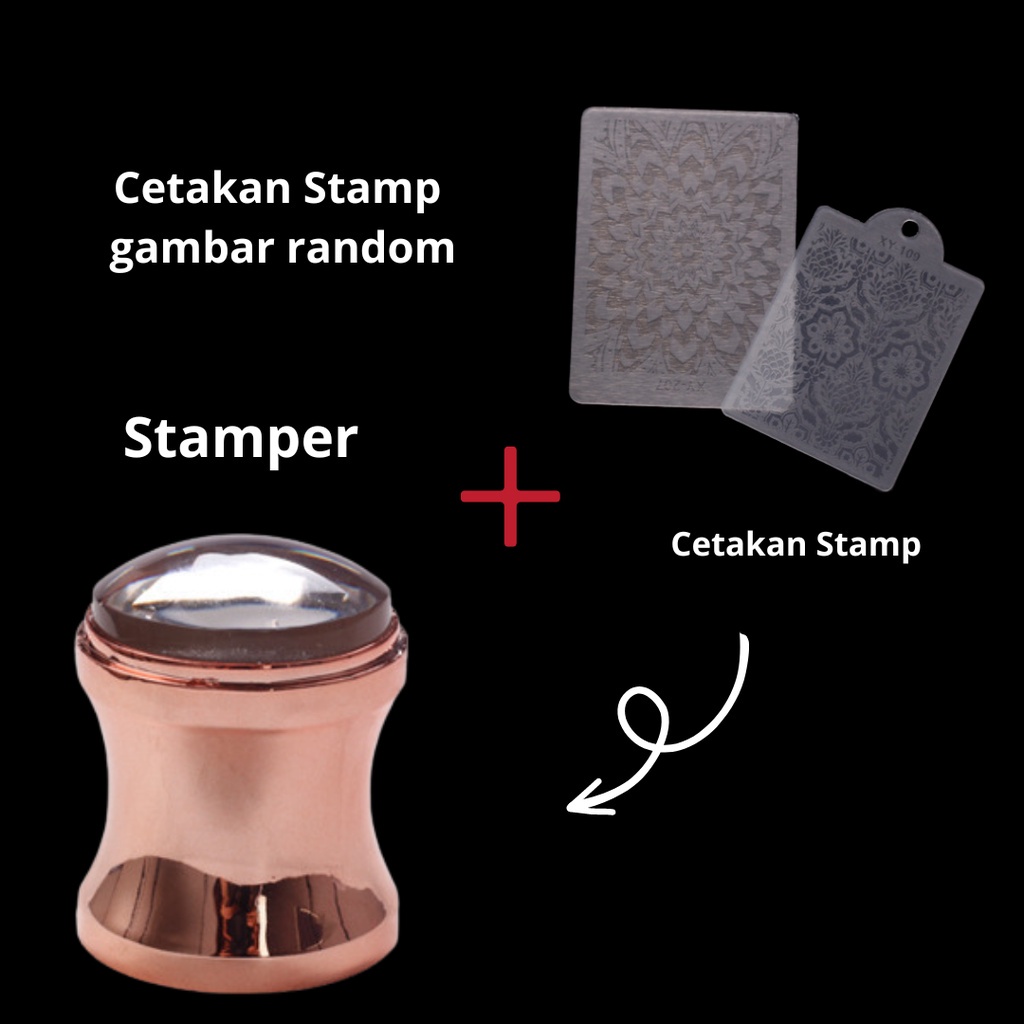 3pcs / Set Plat Stamper Scraper Stempel Transfer Kutek Gel UV LED Bahan Plastik