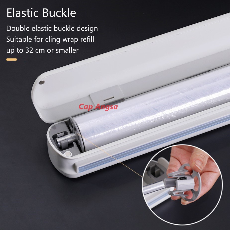 CLING WRAP DISPENSER PLASTIK FILM MAKANAN SLIDING CUTTER HOLDER FOOD WRAPPING ALUMUNIUM FOIL BAKING