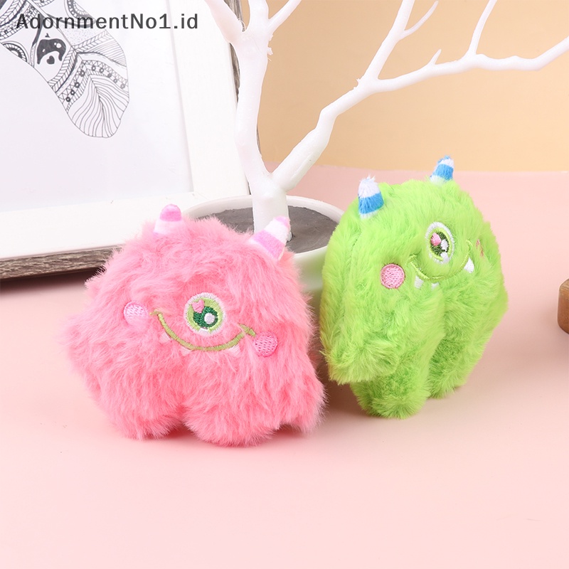 [AdornmentNo1] Boneka Plush gantungan kunci liontin kreatif kartun Monster boneka gantungan kunci cinta mobil gantungan kunci Earphone Cover tas dekorasi hadiah