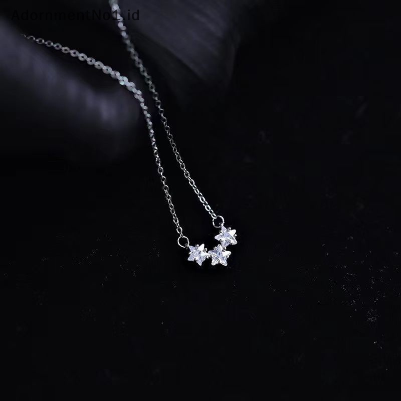 [AdornmentNo1] Fashion kalung bintang Shinny lucu gaya korea Multi-bintang liontin perhiasan Exquisite Niche rantai klavikula untuk wanita hadiah ulang tahun