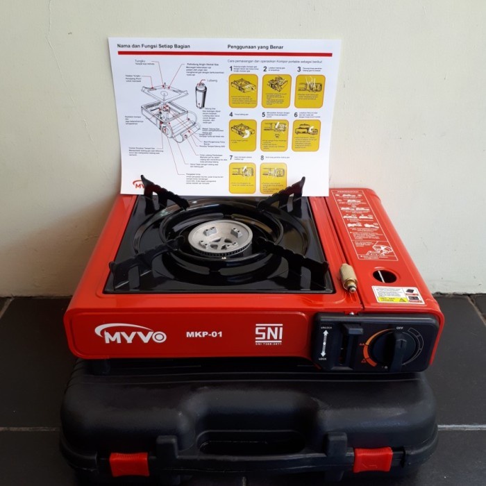 Kompor Portable Omicko Kompor Gas Portabel 1 Tungku 2 In 1 Gas Kaleng / Gas LPG SNI Kompor Piknik / Camping GROSIR UNIK