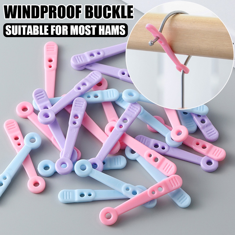 Rak Pengering Kait Untuk Pakaian Kaos Kaki/Gantungan Baju Windproof Non-slip Silicone Fixed Buckle/Colorful Praktis Anti-drop Hanger Clip/Laundry Hanger Fixed Strip Home Gadget/