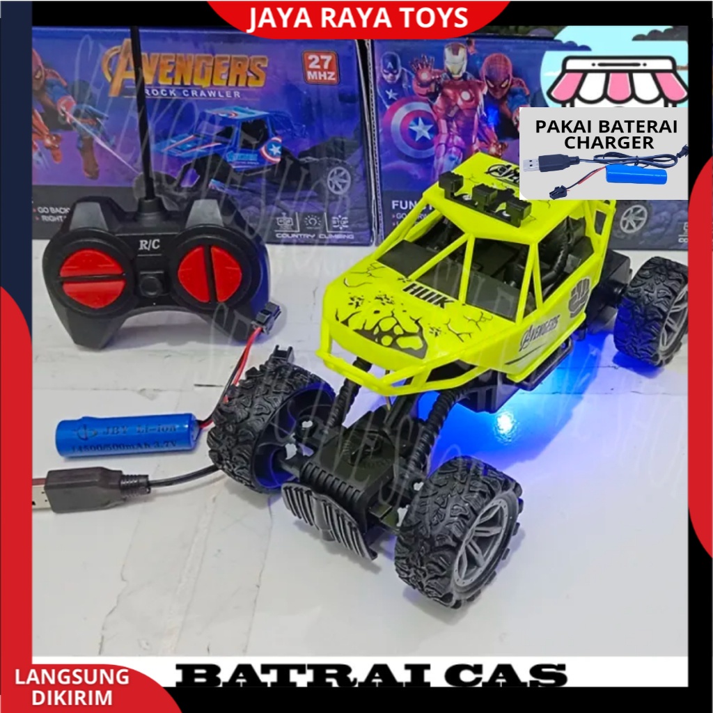 PROMO RC Remote Control Mobil ROCK CLIMBER CRAWLER OFFROAD x cross Boost Monster Berlampu Baterai CAS