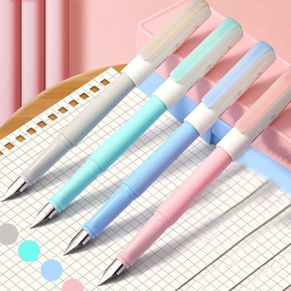 AUGUSTINA Set Pulpen Kaligrafi, Set Pulpen Air Mancur Tulis Lancar, Tinta 4warna Dapat Diganti 0.3-0.45mm EF Pen Head Hadiah Ulang Tahun Untuk Penandatanganan