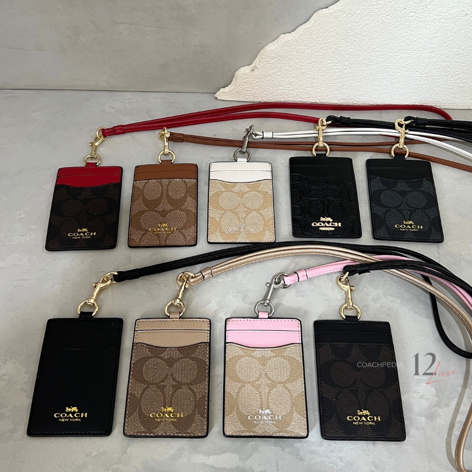 

Coach Unisex Lanyard ID Card Holder Tempat Kartu ID Akses Kantor Pria Wanita Original Ready Stock COD