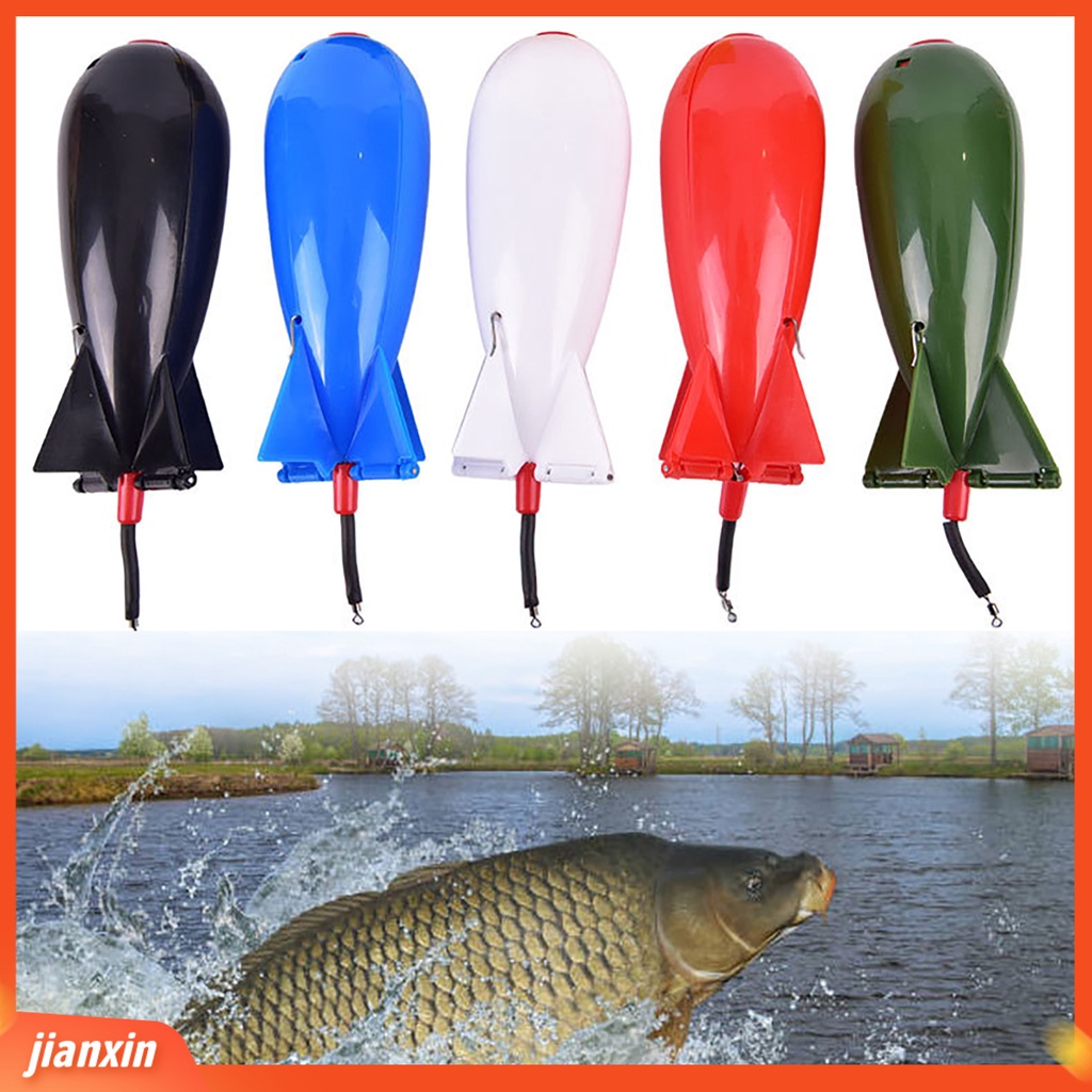(In Stock) Bentuk Roket Ergonomis 360derajat Berputar Umpan Lempar Praktis Kapasitas Besar Lure Thrower Perlengkapan Memancing