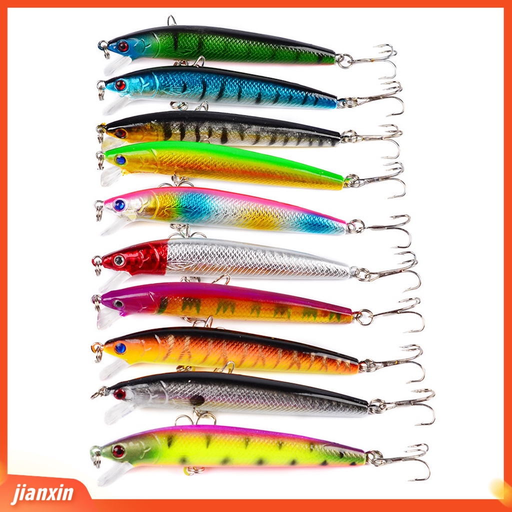 (In Stock) 9.5cm /8.5g Umpan Pancing Mini Buatan 3D Mata Warna Terang Ikan Kecil Umpan Perlengkapan Memancing
