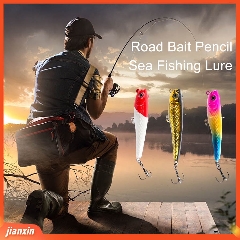 (In Stock) 7cm/7g Lure Umpan Simulasi Treble Hook 3D Lukisan Angling Logam Jalan Umpan Pensil Laut Memancing Umpan Perlengkapan Memancing