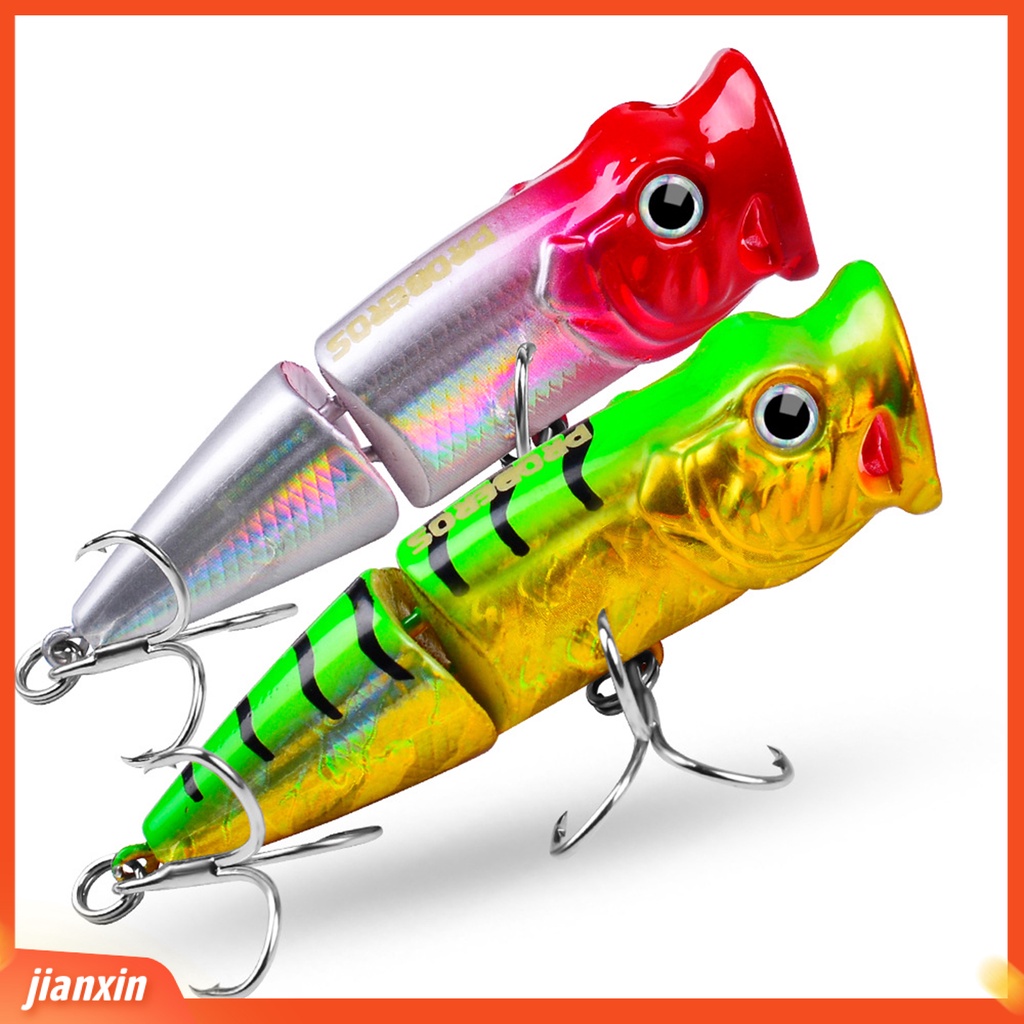 (In Stock) 7.3cm /11.5g Umpan Umpan 3D Simulasi Fisheye Menggoda Treble Hook Mengambang Gelombang Air Panjat Umpan Memancing Luar Ruangan