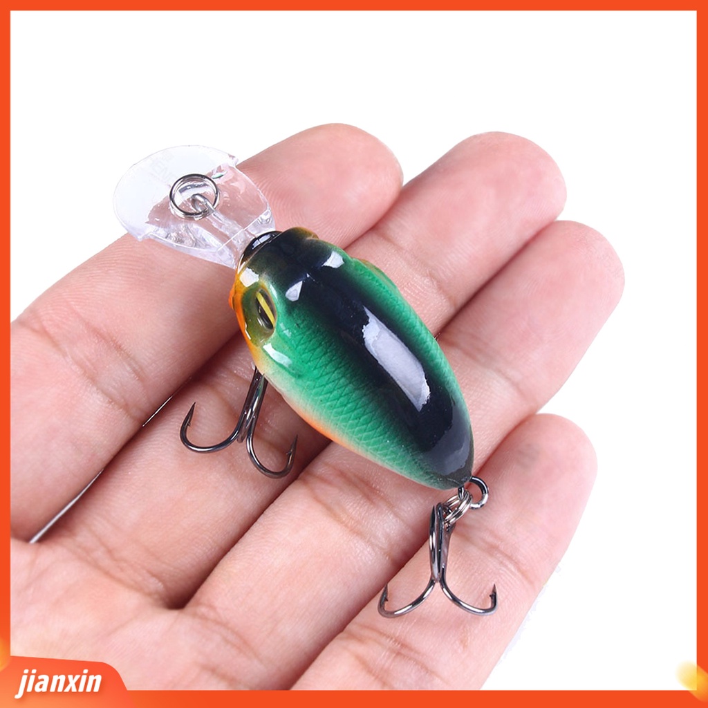 (In Stock) 10Pcs 6cm /6.2g Vivid Fishing Lure Umpan Buatan Ringan Crankbait Untuk Angling