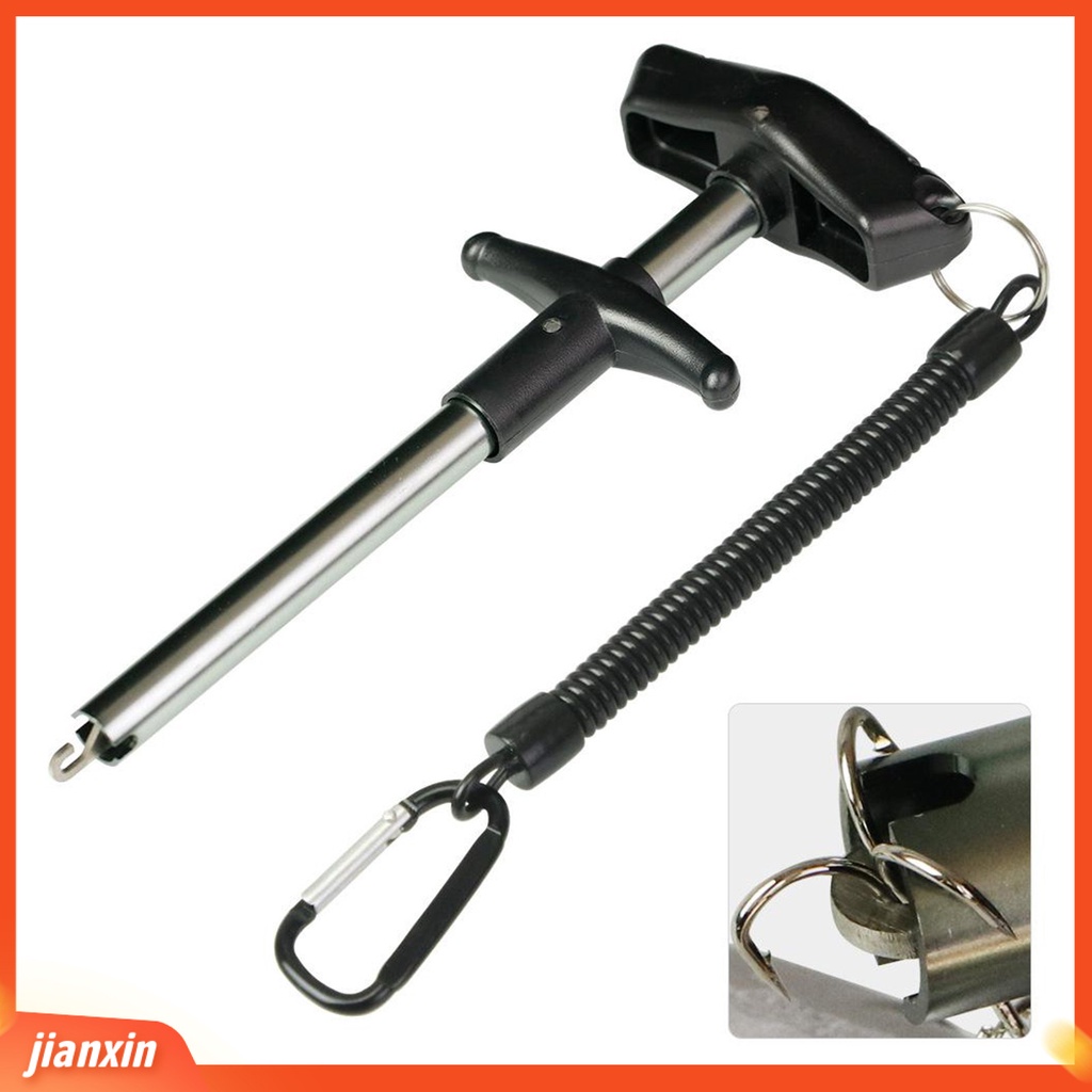 (In Stock) Colorful Hook Detacher T Type Cekung Cembung Handle Gantung Ring Fishing Hook Remover Untuk Memancing