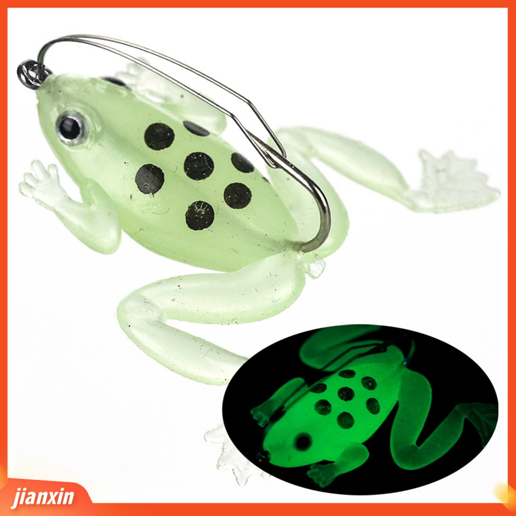 (In Stock) 5Pcs 4.5cm/3g PVC Frog Lure Anti Gantung Buatan Bercahaya Kuat Lentur Lembut Umpan Kodok Untuk Air Asin