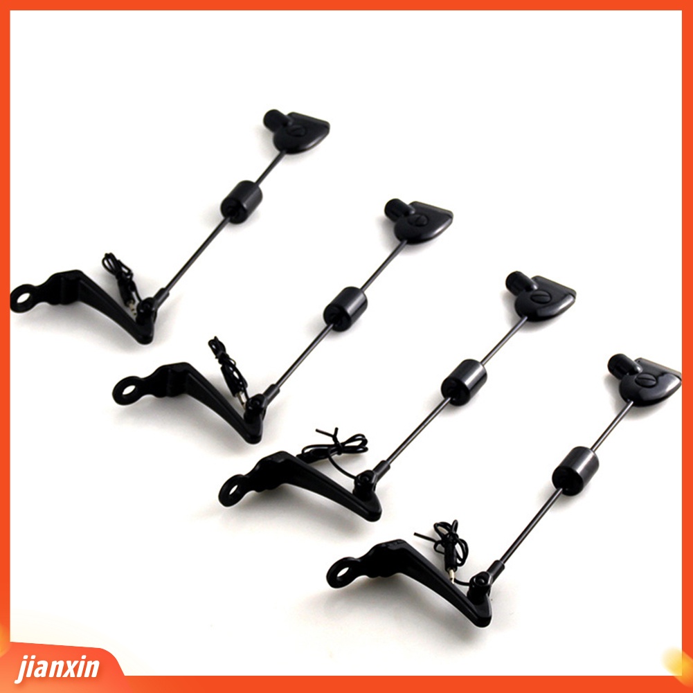 (In Stock) 4Pcs /Set 4led Indikator Warna Gigitan Alarm Memancing Swinger Set Dengan Kantong Penyimpanan