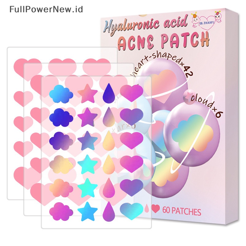 Power 60Pcs Patch Perkasa Invisible Hydrocolloid Acne Jerawat Patch Perawatan Stiker ID