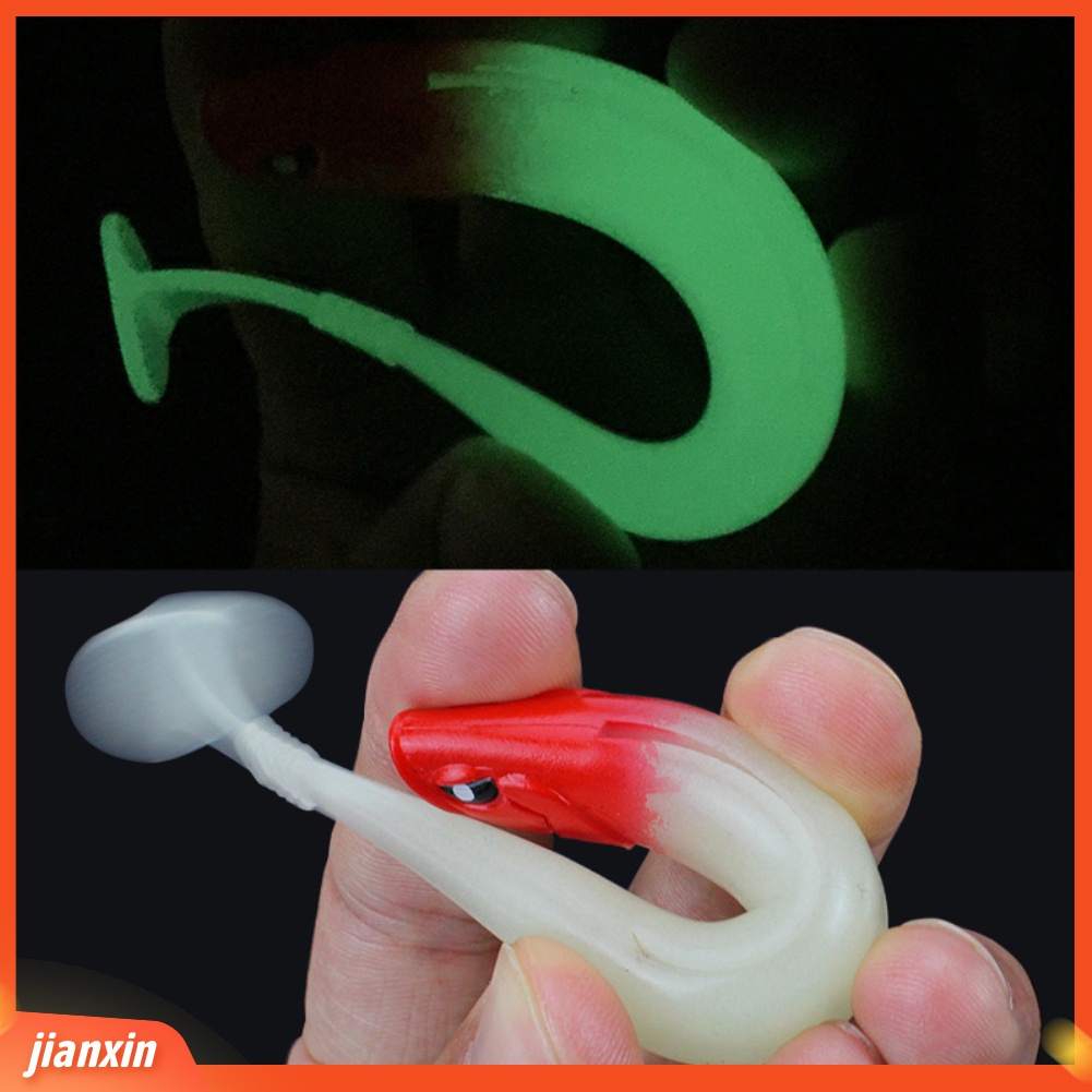 (In Stock) 12 cm 10g Simulasi Ikan T-Bentuk Ekor Umpan Memancing Luar Ruangan Soft Lure Tackle Tool