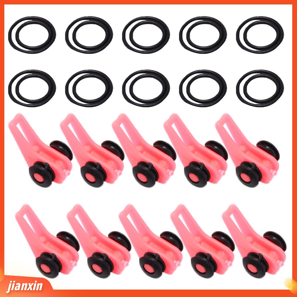 (In Stock) 10set Adjustable Joran Hook Keeper Karet Rings Lure Umpan Jig Holder
