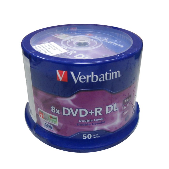 DVDR DL DVD+R Verbatim Double Layer