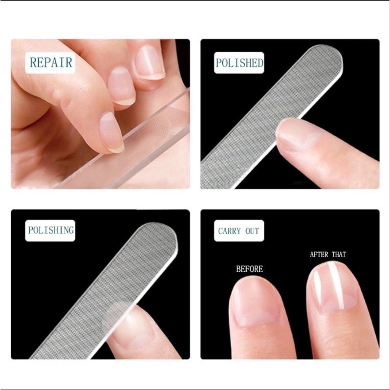 amplas kuku kilap + box kikir kuku kilap pengkilap kuku alat manicure