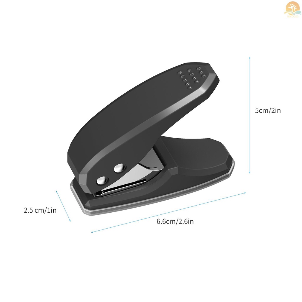 In Stock Mini Metal Single Hole Puncher 1-Hole Paper Punch 8lembar Kapasitas 6mm Lubang Mengurangi Usaha Dengan Memo Kolektor Untuk Chipboard Dokumen Proyek Seni Kantor Sekolah Rumah Su