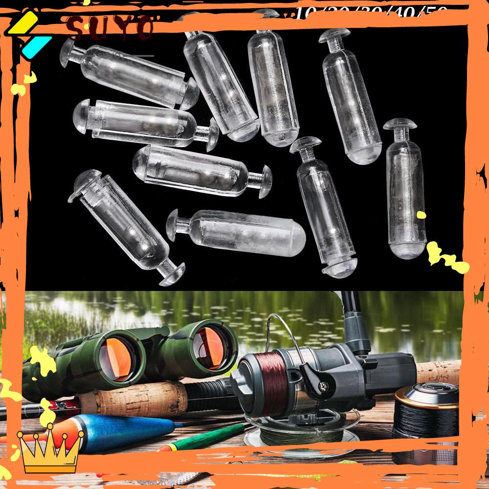 SUYO 10 /20 /30 /40 /50pcs Memancing Pengerat Insert Tube Hot PE Tube Attract Fish Tie Tying Sound Bar