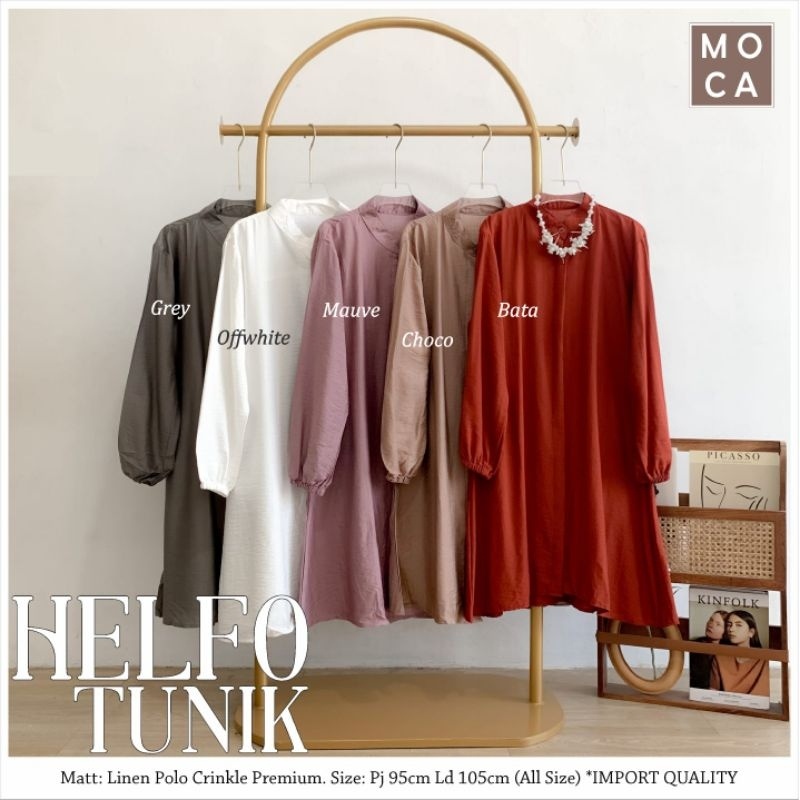 HELFO TUNIK ORI MOCA | Ld106 Linen Pllo Crinkle Premium