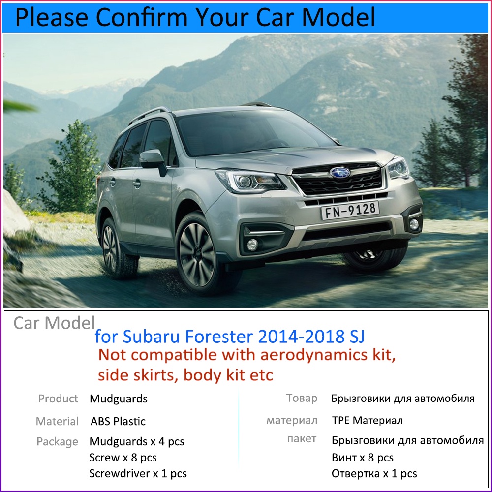 Mudguards Cocok Untuk Subaru Forester SJ 2014~2018 2015 2016 2017 Aksesoris Mobil Mudflap Fender Auto Replacement Parts