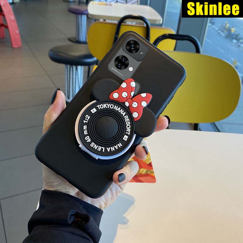 For Oukitel C33 C32 casing case Stand Mirror Silicone Soft Phone Cover For Oukitel C32 C33