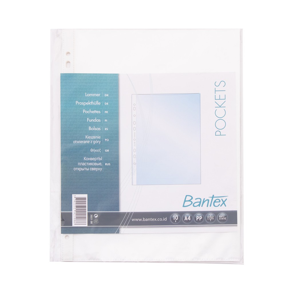 

[Artomas] Bantex Pocket A4 0,05mm With Top Opening (10 sheets) #2021 08