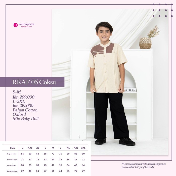 Sarimbit Keluarga Rauna SR 05 Coksu Busana Family Set - Koko Anak