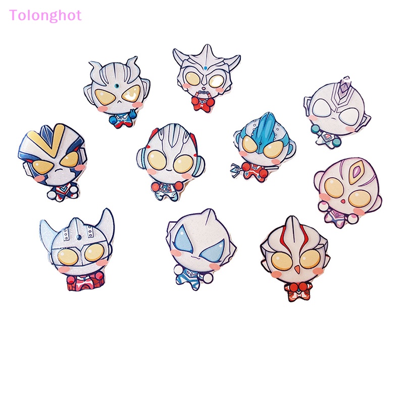 Tolonghot&gt; Tokoh Anime Lucu Ultraman Bros Akrilik Pakaian Pin Baju Tas Kerah Lencana Kartun Fashion Perhiasan Hadiah Ransel Menghiasi Baik