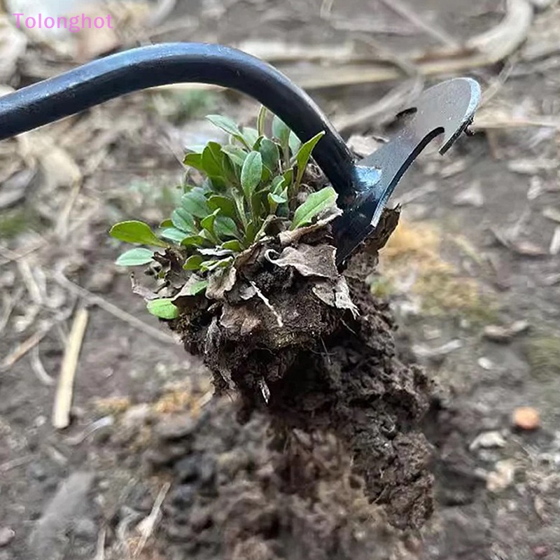 Tolonghot&gt; Mangan Baja Taman Weeders Grass Roog Penggembur Tanah Tangan Weeding Removal Puller Alat Berkebun al Weeder Sumur