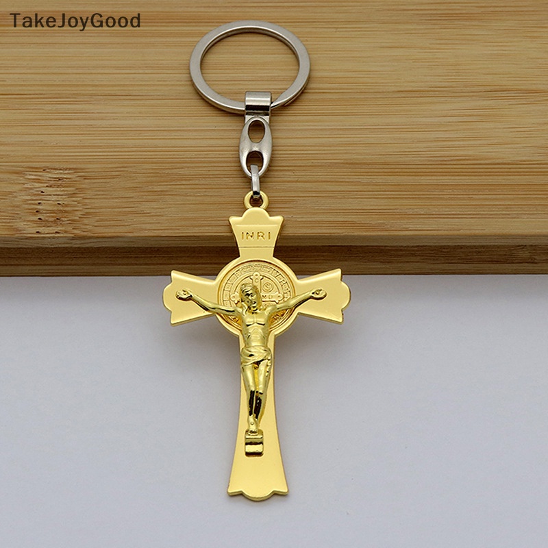 Takejoygood Liontin Perhiasan Kalung Pria Wanita Kristen Katolik Saint Benedict Fashion QWP