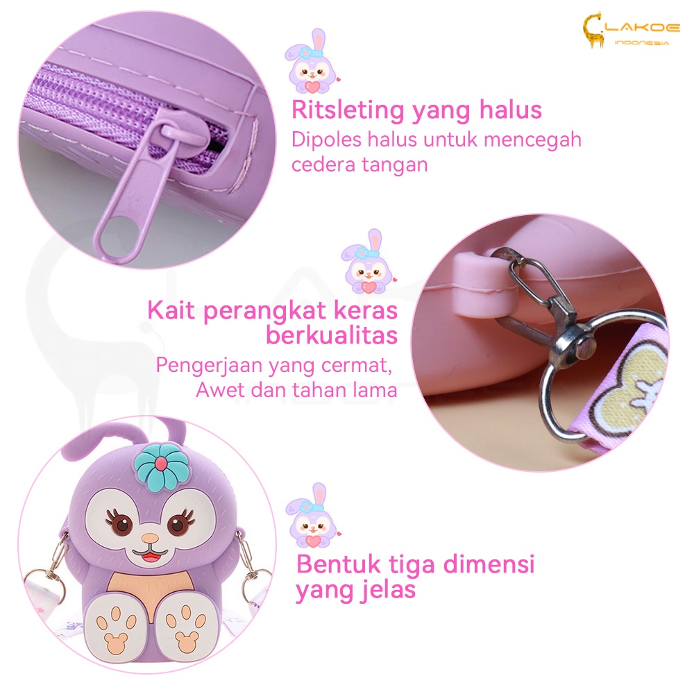 Lakoe Tas Selempang Bahu Mini Slingbag /Tas selempang Anak / Sling Bag Lucu Hardcase Fashion