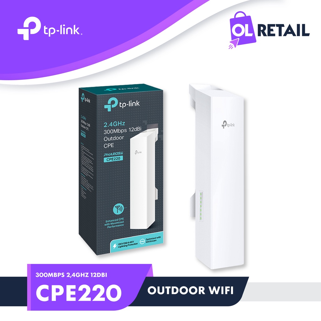 TP-LINK CPE220 / CPE-220 300Mbps 12dBi Outdoor CPE220 Router