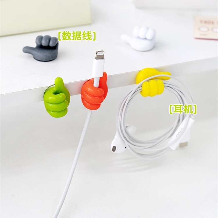 10pcs/5pcs Thumb Sticky Hook Pelindung Lengan Thumb Hook Universal Organizer Kabel Data