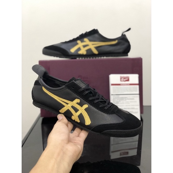 Sepatu Onitsuka Deluxe Kabuki Black Gold Free Paperbag